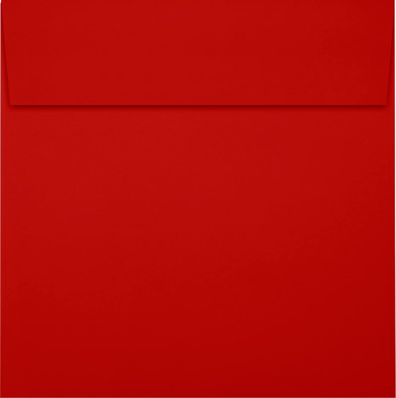 LUXPaper Square Invitation Envelopes | Peel & Press | 6 1/2" x 6 1/2" | Holiday Red | 60lb. Text | 50 Qty - Image 2